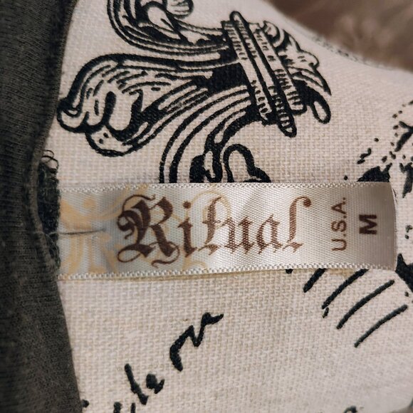 Ritual U.S.A Flowy Green T-Shirt, Size M, Used - Picture 3 of 3